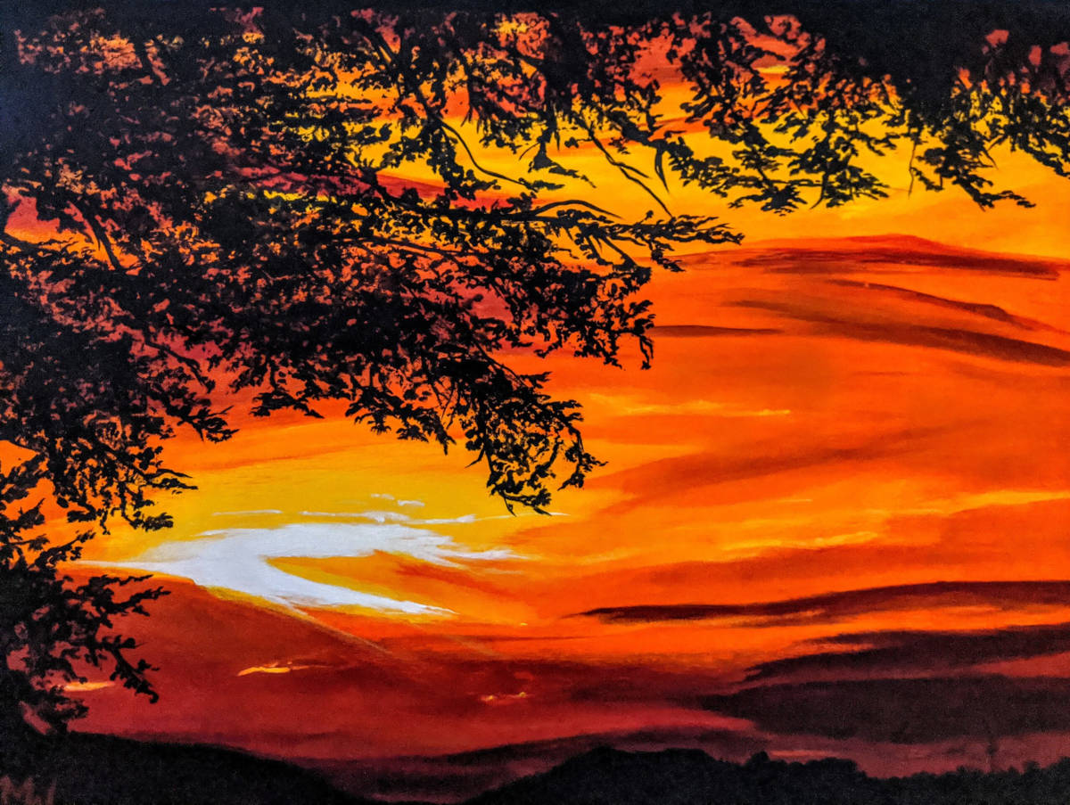 Sunset mit Baum