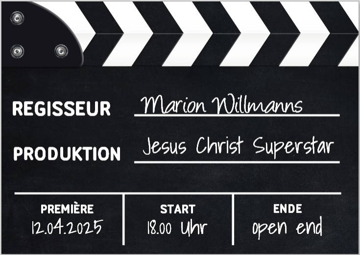 Regieklappe Regieklappe Jesus Christ Superstar